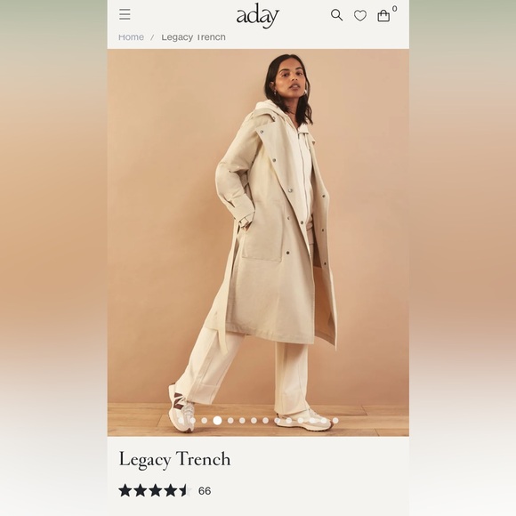 ADAY Legacy Trench in Sesame - Picture 8 of 17